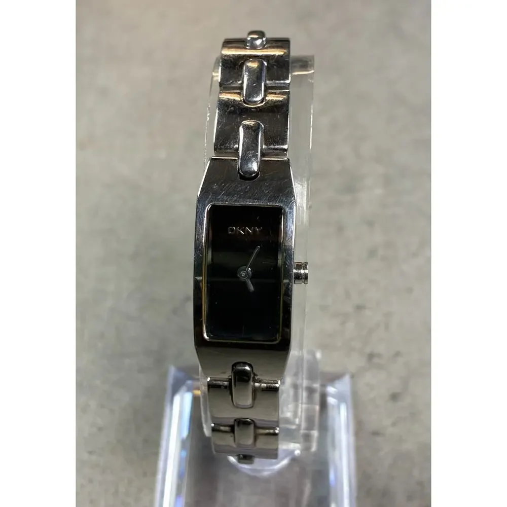 DKNY Women's NY-3365 Stainless Steel Watch Black Rectangular Dial 13mm Working